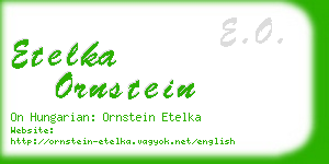 etelka ornstein business card